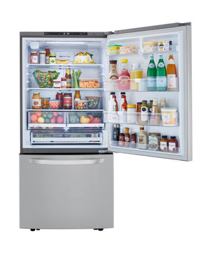 LG 25.5-cu ft Standard-Depth Bottom-Freezer Refrigerator with Ice Maker ( PrintProof Stainless Steel ) ENERGY STAR Certified