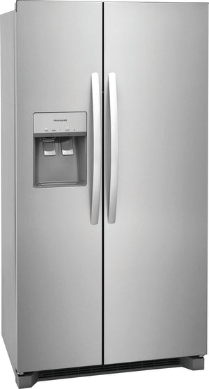 Frigidaire 22.3-cu ft Counter-Depth Side-by-Side Refrigerator with Ice Maker ,Water and Ice Dispenser ( Stainless steel )