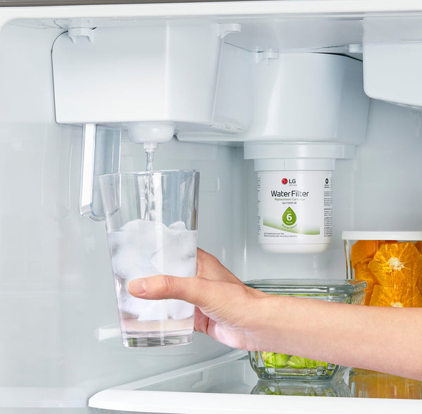 LG Internal Water Dispenser 23.8-cu ft Top-Freezer Refrigerator ( Stainless Steel ) ENERGY STAR Certified