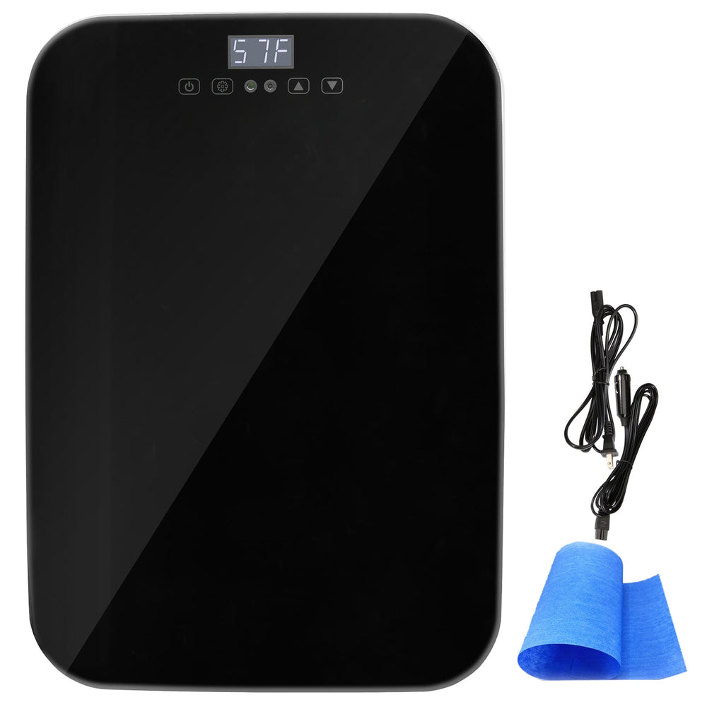 VEVOR 20 L 12 V Digital Mini Fridge 0.706-cu ft with Freezer ( Black Aluminum Liner ) Garage Ready