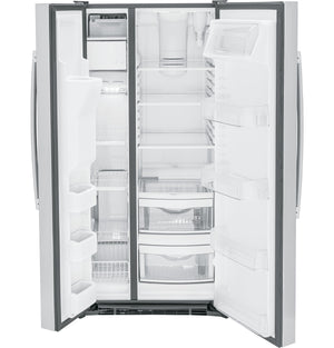 GE 23-cu ft Side-by-Side Refrigerator with Ice Maker ,Water and Ice Dispenser ( Stainless Steel )