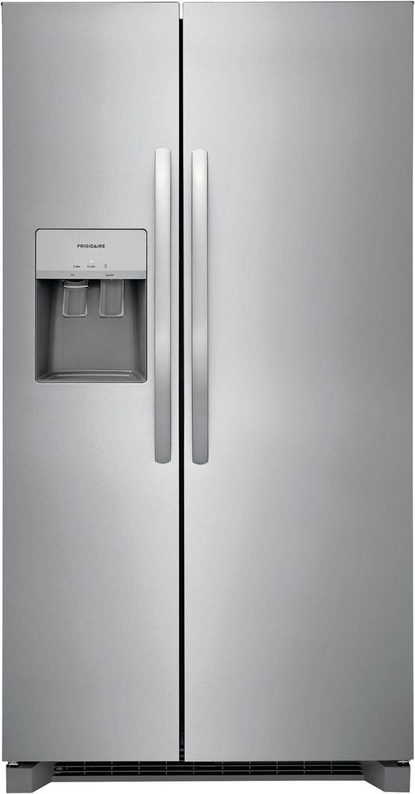Frigidaire 25.6-cu ft Side-by-Side Refrigerator with Ice Maker ,Water and Ice Dispenser ( Fingerprint Resistant Stainless Steel ) ENERGY STAR Certified