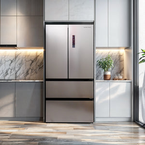 Hamilton Beach Counter-Depth 17.9 3 -Door French Door Refrigerator ( Stainless ) ENERGY STAR Certified