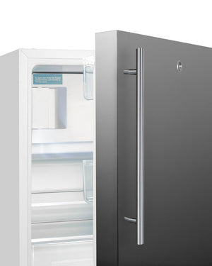 Summit Appliance 2.68-cu ft Built-In Mini Fridge with Freezer ( Stainless steel door and white cabinet )