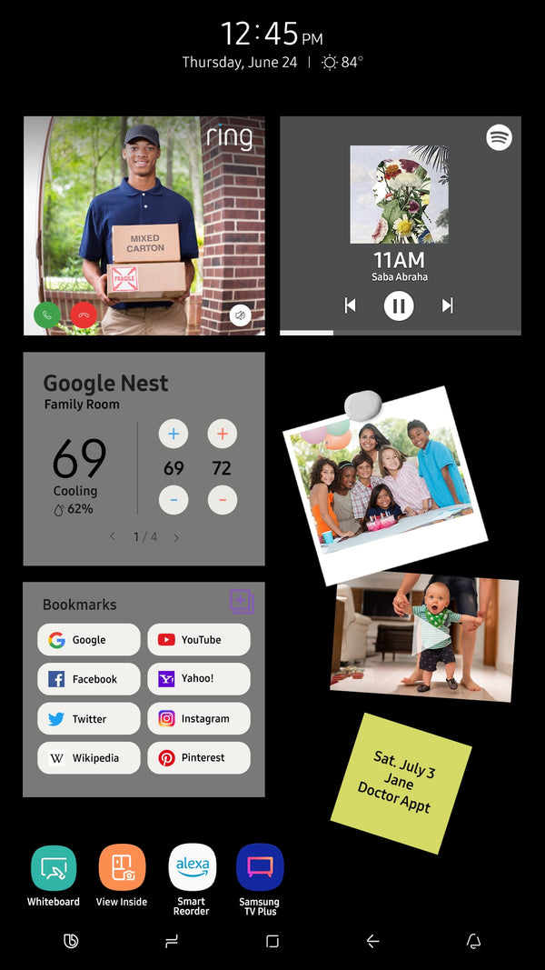 Samsung Family Hub 21.5-cu ft Counter-Depth Side-by-Side Refrigerator Smart Compatible with Ice Maker ,Water and Ice Dispenser ( Fingerprint Resistant Stainless Steel ) ENERGY STAR Certified