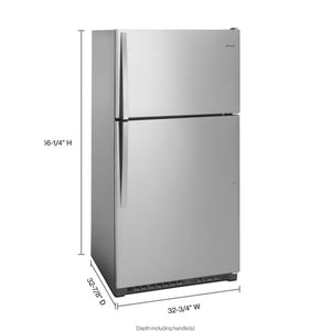 Whirlpool 20.5-cu ft Top-Freezer Refrigerator ( Fingerprint Resistant Stainless Steel )