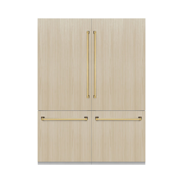 ZLINE KITCHEN & BATH Counter-Depth 32.2-cu ft 4 -Door Built-In French Door Refrigerator with Ice Maker with Water and Ice Dispenser ( Panel-Ready ) ENERGY STAR Certified