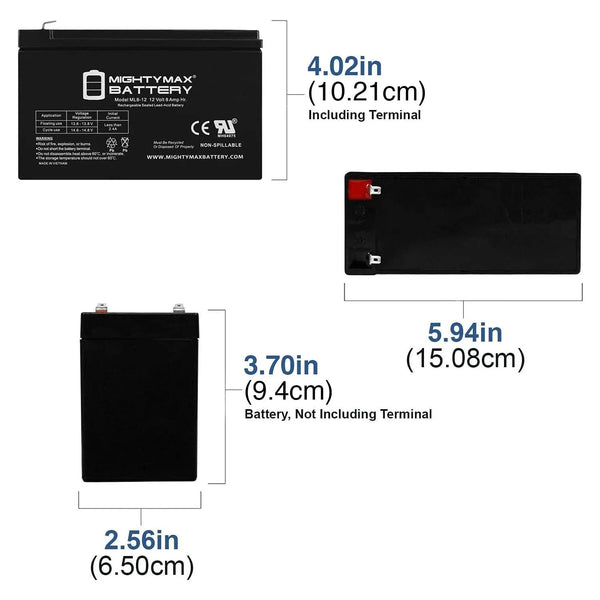 12V 8Ah Razor E300, E 300 13113640 Electric Scooter Battery