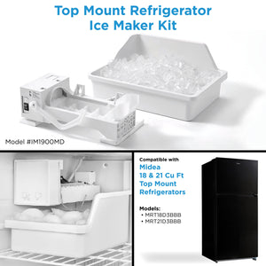 Midea Fingerprint Resistant 20.5-cu ft Top-Freezer Refrigerator ( Black ) Garage Ready ENERGY STAR Certified