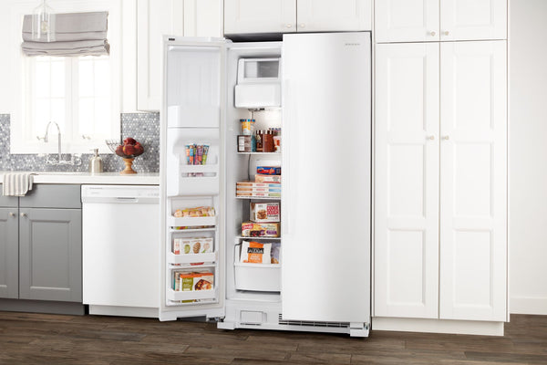 Amana 21.4-cu ft Side-by-Side Refrigerator with Ice Maker ,Water and Ice Dispenser ( White )