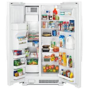 Amana 21.4-cu ft Side-by-Side Refrigerator with Ice Maker ,Water and Ice Dispenser ( White )