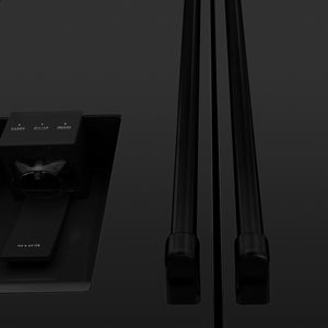 ZLINE KITCHEN & BATH Counter-Depth 21.6-cu ft 4 -Door French Door Refrigerator with Dual Ice Maker with Water Dispenser ( Fingerprint Resistant Black Stainless Steel ) ENERGY STAR Certified