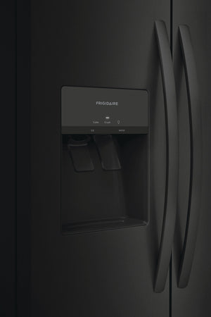 Frigidaire 25.6-cu ft Side-by-Side Refrigerator with Ice Maker ,Water and Ice Dispenser ( Black ) ENERGY STAR Certified