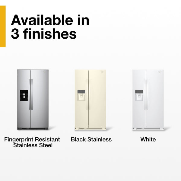 Whirlpool 24.6-cu ft Side-by-Side Refrigerator with Ice Maker ,Water and Ice Dispenser ( White )