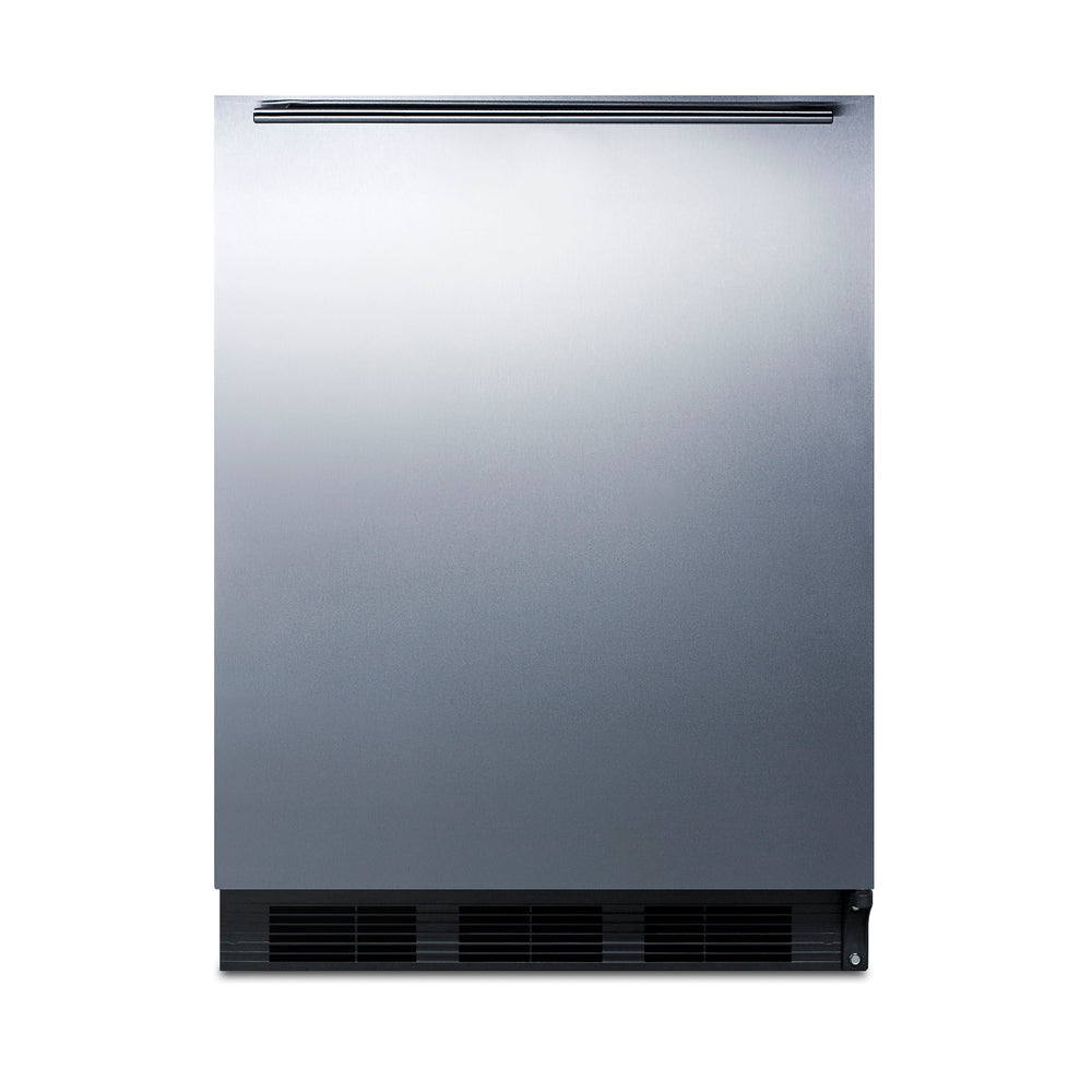 Summit Appliance 5.5-cu ft Built-In Mini Fridge ( Stainless steel door and black cabinet )