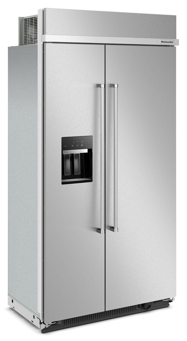 KitchenAid 29.4-cu ft Counter-Depth Side-by-Side Refrigerator Built-In ,Water and Ice Dispenser ( Stainless Steel )
