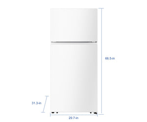 Hisense 18-cu ft Top-Freezer Refrigerator ( White ) Garage Ready ENERGY STAR Certified