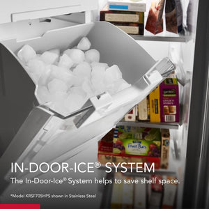 KitchenAid 24.8-cu ft Side-by-Side Refrigerator with Ice Maker ,Water and Ice Dispenser ( Black Stainless with PRINTSHIELD Finish ) ENERGY STAR Certified