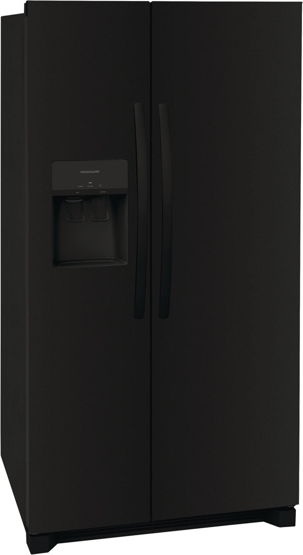 Frigidaire 25.6-cu ft Side-by-Side Refrigerator with Ice Maker ,Water and Ice Dispenser ( Black ) ENERGY STAR Certified
