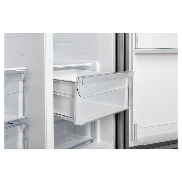 FORNO 20-cu ft Counter-Depth Side-by-Side Refrigerator with Ice Maker ,Water and Ice Dispenser ( Stainless Steel ) ENERGY STAR Certified