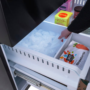 ZLINE KITCHEN & BATH Standard-Depth 28.9-cu ft 3 -Door French Door Refrigerator with Ice Maker with Water and Ice Dispenser ( Black Stainless Steel with Black Stainless Steel Handle ) ENERGY STAR Certified