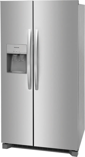 Frigidaire 25.6-cu ft Side-by-Side Refrigerator with Ice Maker ,Water and Ice Dispenser ( Fingerprint Resistant Stainless Steel ) ENERGY STAR Certified