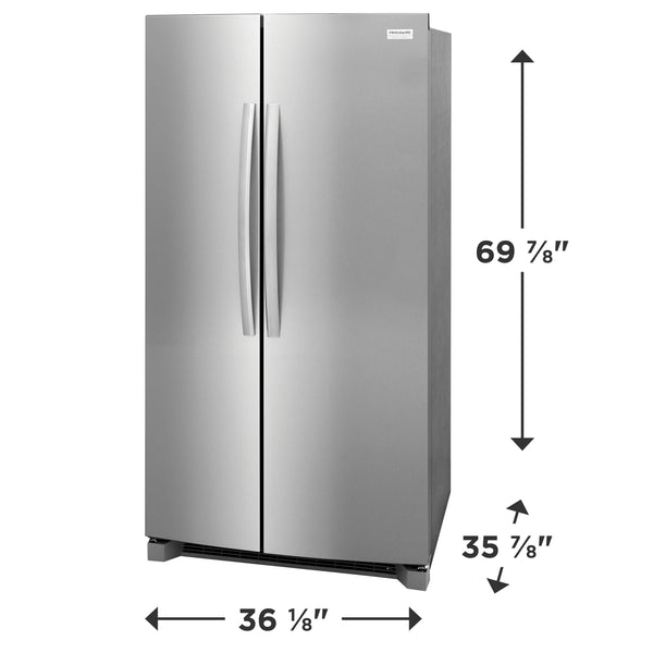 Frigidaire Gallery 26-cu ft Side-by-Side Refrigerator with Ice Maker and Water Dispenser ( Smudge-Proof Stainless Steel ) ENERGY STAR Certified