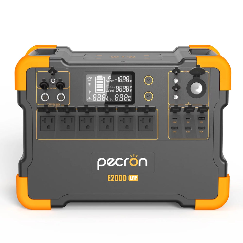 PECRON E2000LFP Portable Power Station 1920Wh Capacity 2000W AC Outlet Portable Solar Generator LiFePO4 Battery for Home Backup Outdoor Camping Off-grid