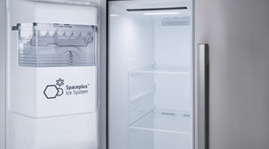 LG 26.6-cu ft Side-by-Side Refrigerator Smart Compatible with Ice Maker ,Water and Ice Dispenser ( PrintProof Stainless Steel ) ENERGY STAR Certified