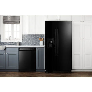 Amana 21.4-cu ft Side-by-Side Refrigerator with Ice Maker ,Water and Ice Dispenser ( Black )