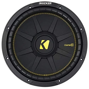 Kicker 44CWCD124 12 Inch CompC 300 Watt 4 Ohm Single Voice Coil SVC Subwoofer
