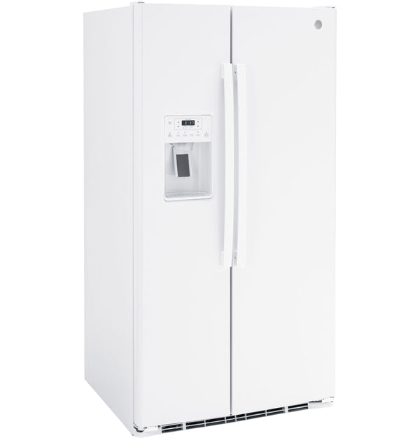 GE 25.3-cu ft Side-by-Side Refrigerator with Ice Maker ,Water and Ice Dispenser ( White )