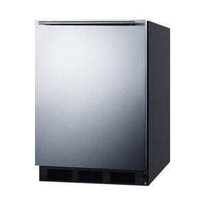 Summit Appliance 5.5-cu ft Built-In Mini Fridge ( Stainless steel door and black cabinet )