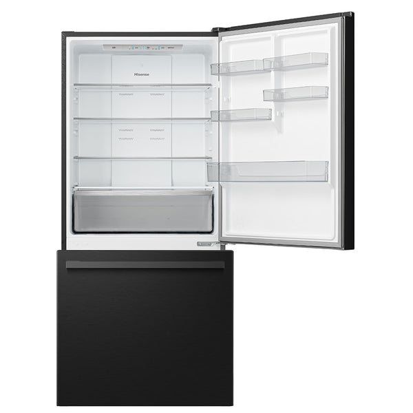 Hisense 17.2-cu ft Counter-Depth Bottom-Freezer Refrigerator Black Metallic Steel ) ENERGY STAR Certified