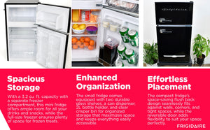 Frigidaire 3.2-cu ft Mini Fridge with Freezer ( Black )