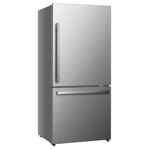 Hisense 17.2-cu ft Counter-Depth Bottom-Freezer Refrigerator Fingerprint Resistant Stainless Steel ) ENERGY STAR Certified