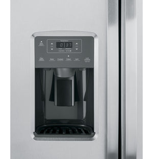 GE 23-cu ft Side-by-Side Refrigerator with Ice Maker ,Water and Ice Dispenser ( Stainless Steel )