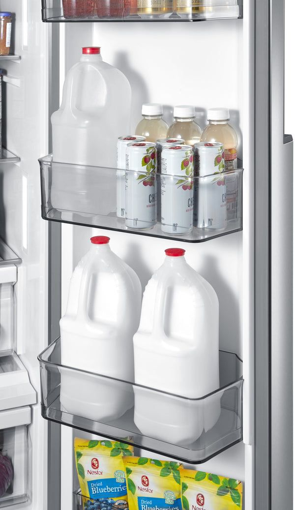 Midea 26.3-cu ft Side-by-Side Refrigerator with Ice Maker ,Water and Ice Dispenser ( Stainless steel )