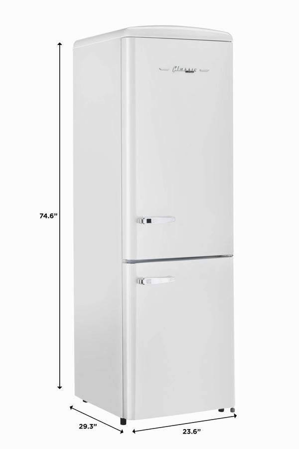 UNIQUE Classic Retro 11.7-cu ft Counter-Depth Bottom-Freezer Refrigerator Marshmallow White ) ENERGY STAR Certified