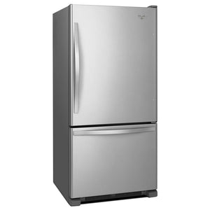 Whirlpool 18.7-cu ft Standard-Depth Bottom-Freezer Refrigerator with Ice Maker ( Stainless steel ) ENERGY STAR Certified