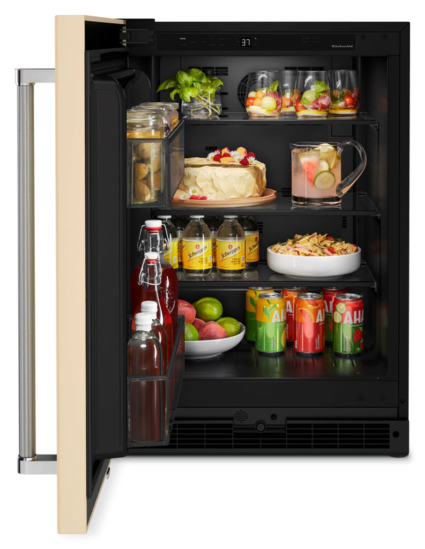 KitchenAid 5-cu ft Built-In Mini Fridge ( Black Cabinet/Stainless Door )