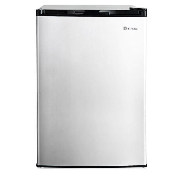 Costway 3-cu ft Mini Fridge with Freezer ( Silver )