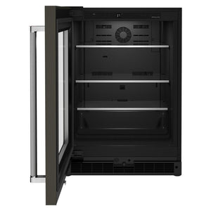 KitchenAid 5.2-cu ft Built-In Mini Fridge ( Black Stainless Steel with PRINTSHIELD )