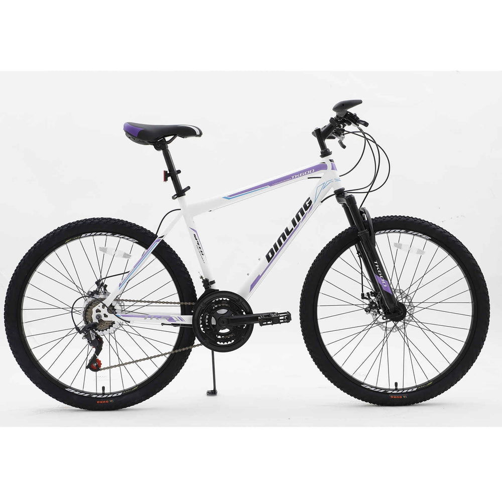 Dinling Hybrid Bike for Men and Women, Shimano 21-Speed, 26 Inch  Mountain Bike Purple