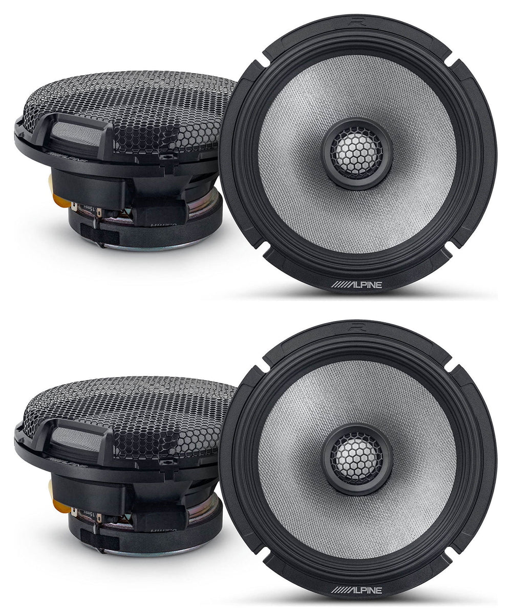 (4) Alpine R2-S65 6.5″ 2-Way Car Audio Speakers High-Resolution Certified