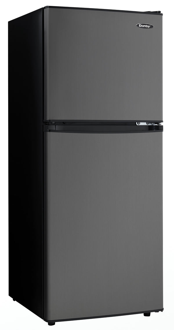 Danby 4.7-cu ft Mini Fridge with Freezer ( Black Stainless ) ENERGY STAR