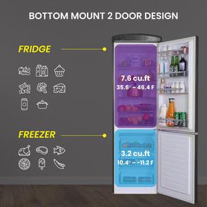 ConServ 10.7-cu ft Standard-Depth Bottom-Freezer Refrigerator Black )