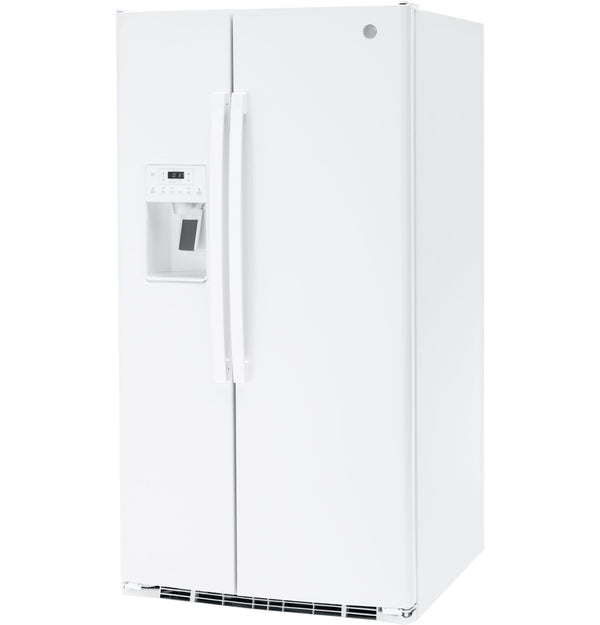 GE 25.3-cu ft Side-by-Side Refrigerator with Ice Maker ,Water and Ice Dispenser ( White )