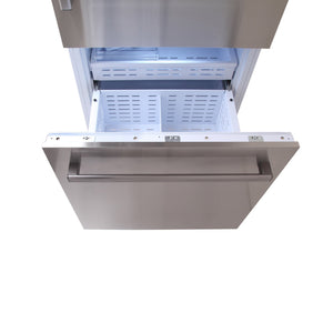 Kucht 16-cu ft Counter-Depth Built-In Bottom-Freezer Refrigerator with Ice Maker ( White ) ENERGY STAR Certified