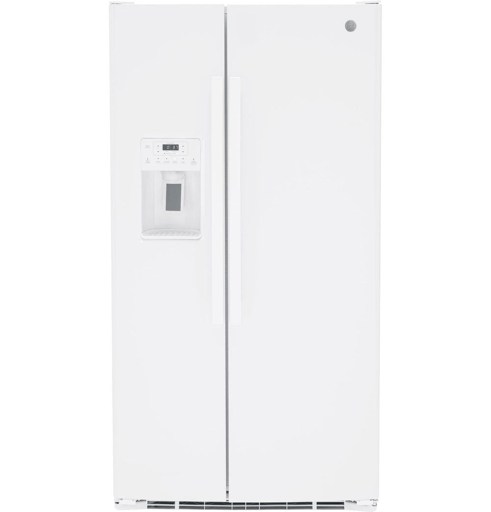 GE 25.3-cu ft Side-by-Side Refrigerator with Ice Maker ,Water and Ice Dispenser ( White )